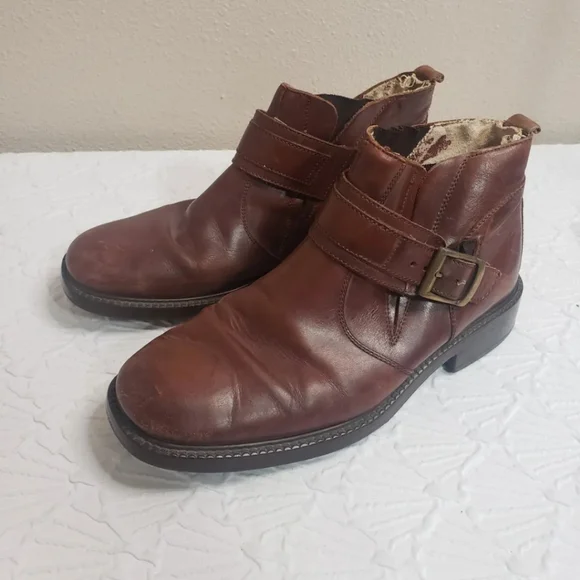Clarks | Shoes | Clarks Distressed Moto Boots Mens 8 Brown  display picture 1